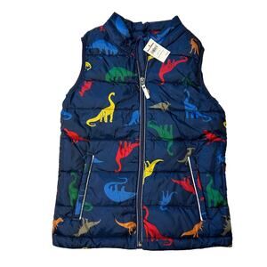 NWT Hanna Andersson Dinosaur Puffer Vest 140